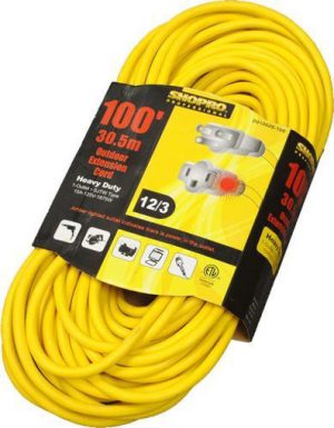 Pwr Ext Cord 12/3 100ft